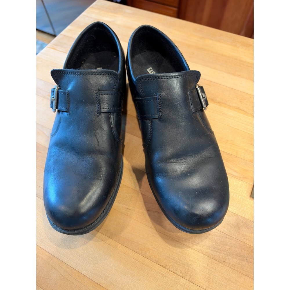 Eastland Open Road Black Leather Buckle Lug Sole Loafers Womens 9.5M 313901